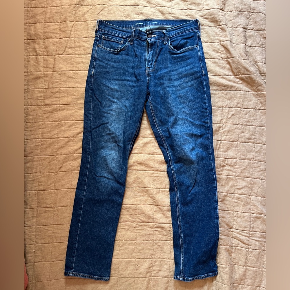 Old Navy Blue Straight Jeans Classic Style